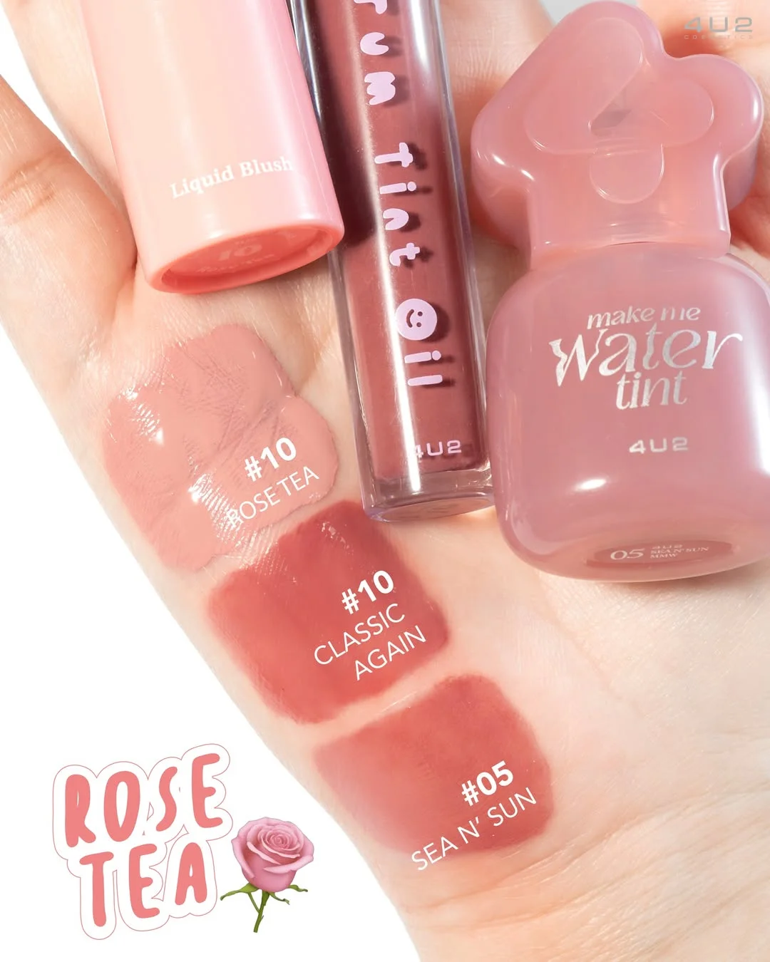 จับคู่สีลิปกับบลัชกระต่าย 4 สี คอลมิลค์กี้โทนนมนัวน่ารักมากก #4U2 #Makeup #4U2Milky #บลัชหูกระต่าย