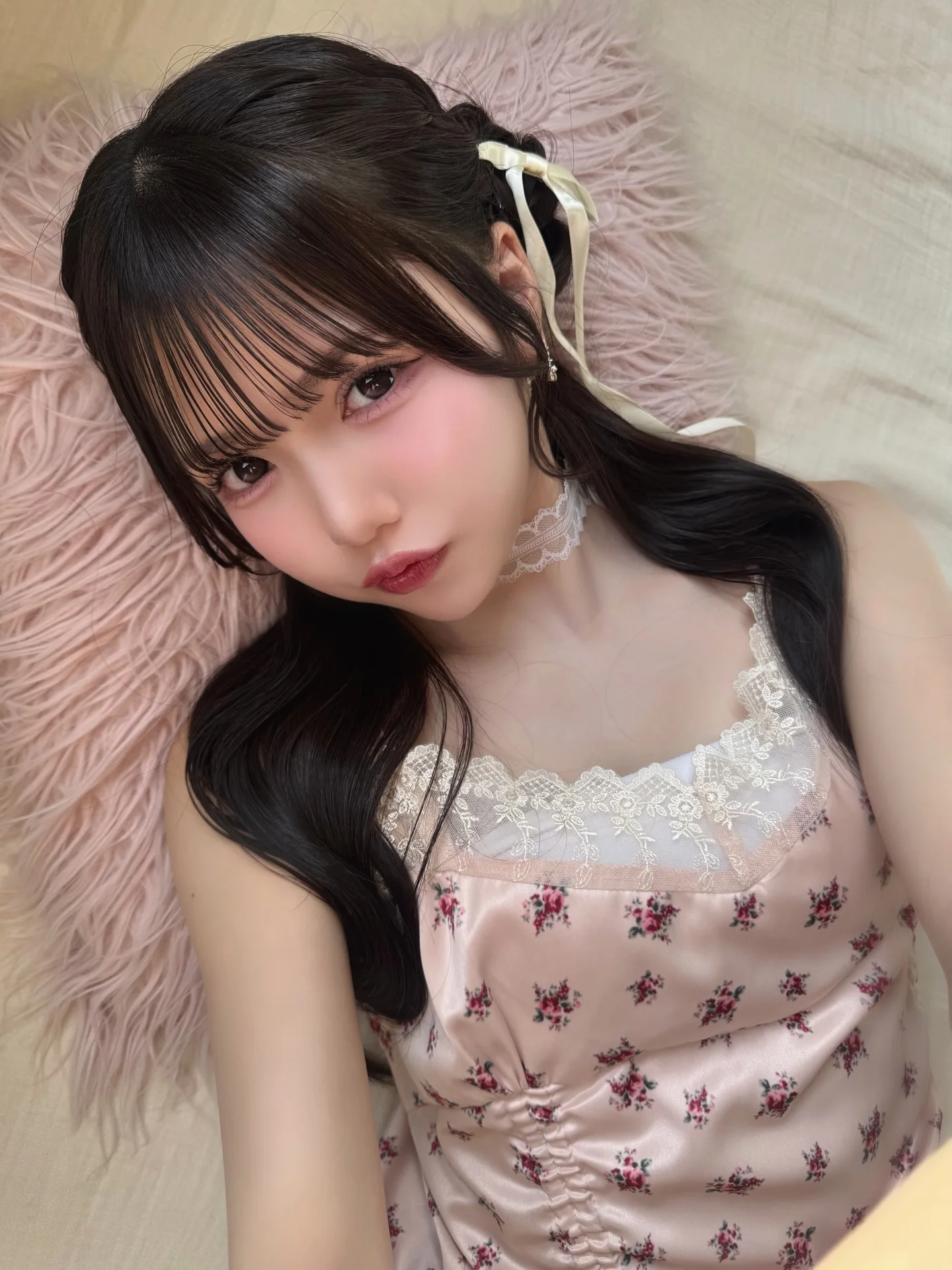 . バレンタイン撮影の お久しぶりの夢月さんめいくだったの ᶻ · .嬉 可愛い？ ⁡ #pellicule