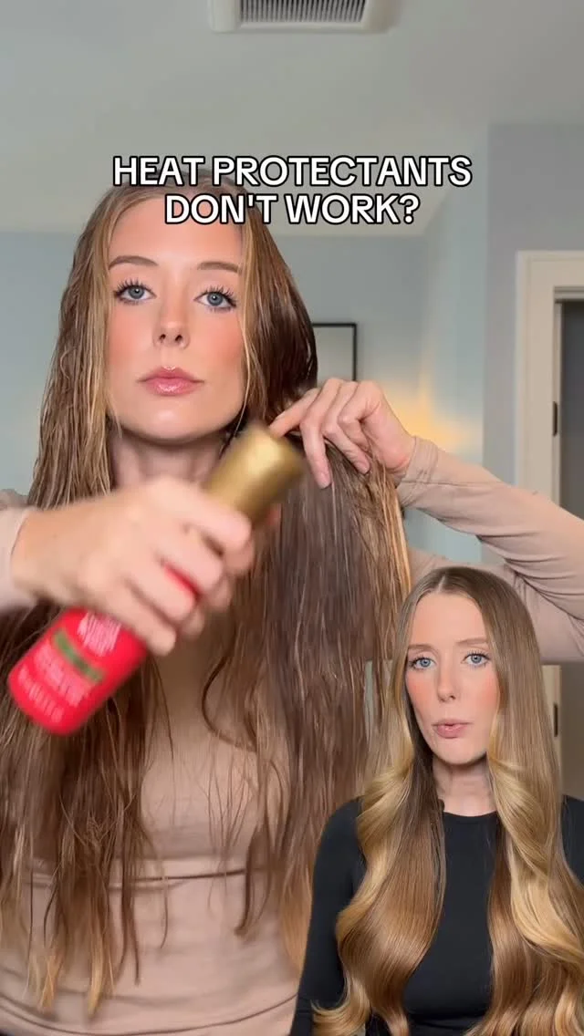 The full story & details on this are in my latest video on YouTube… but these are some of the most important call outs for a question I’ve been asked for years now… are heat protectants really a scam? #heatprotectant #h...