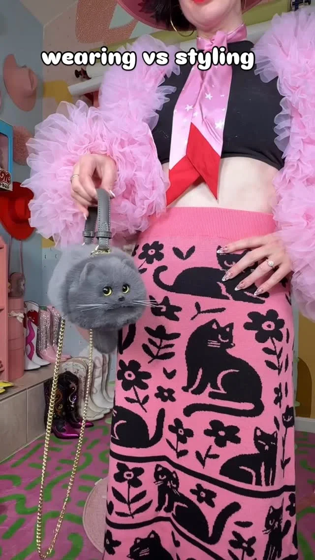 Wearing vs styling … New two piece and skirt from @oxknitclothing .. seriously amazing! Can’t wait to order more asap