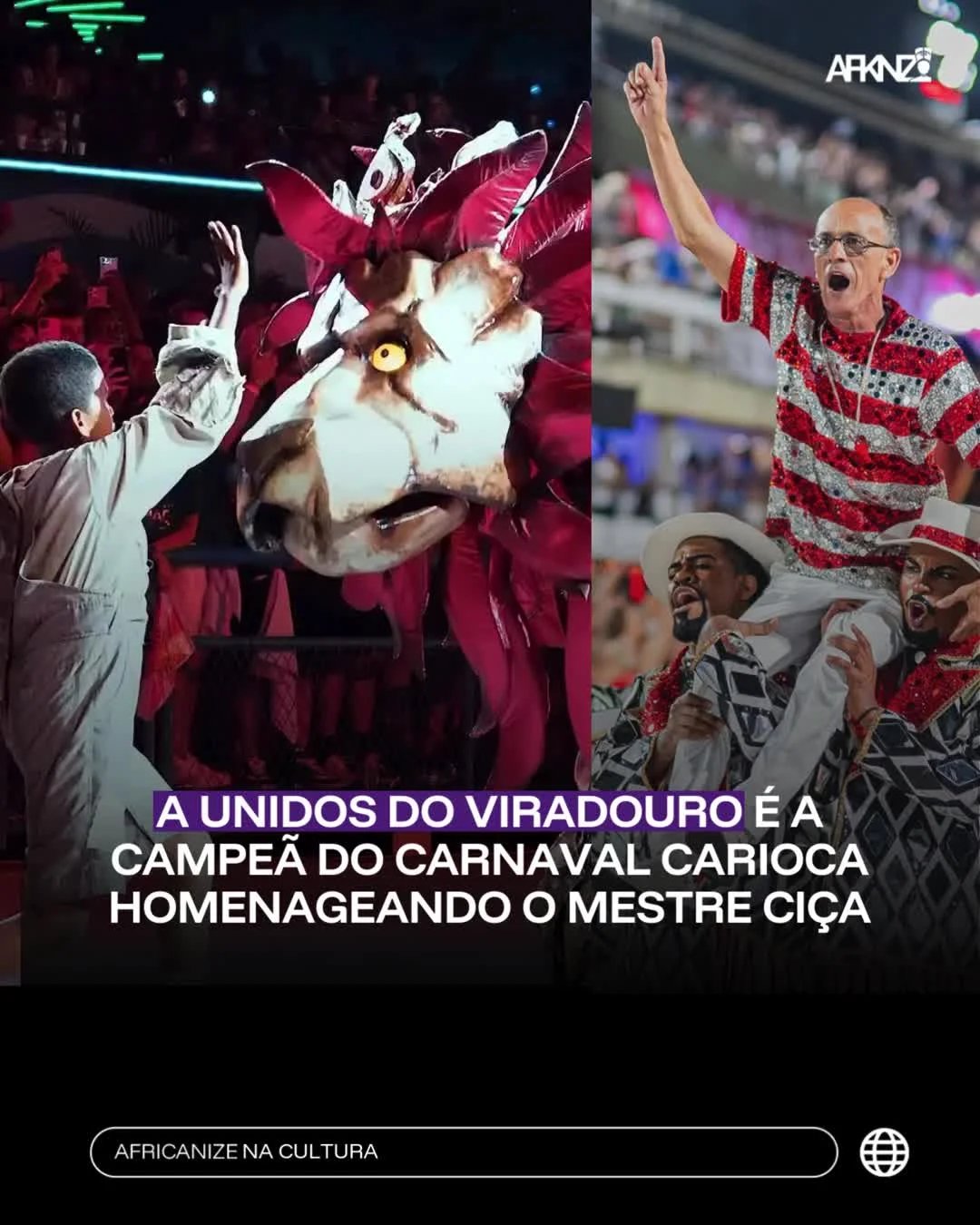 A Unidos do Viradouro é a grande campeã do carnaval carioca de 2026! ❤️ Em um desfile arrebatador, a escola levou o tão cobiçado troféu para casa com uma homenagem impecável em vida ao lendário Mestre Ciça. Celebrando o...