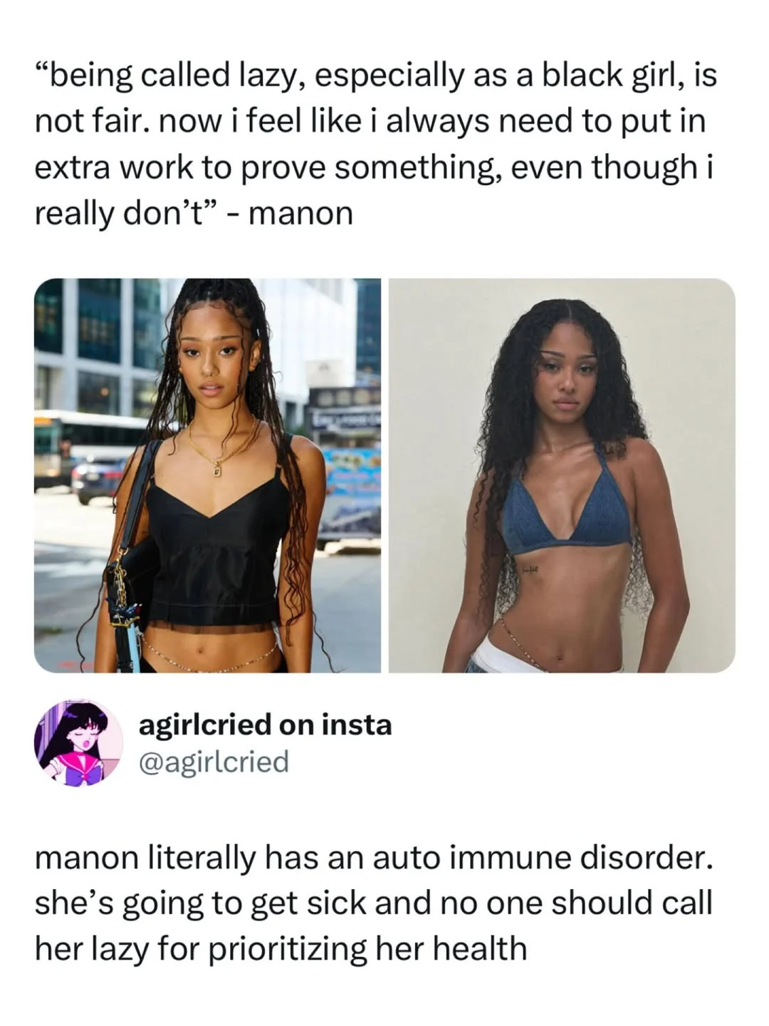 if you’re mad bc she prioritized her health first then we got bigger issues to talk here