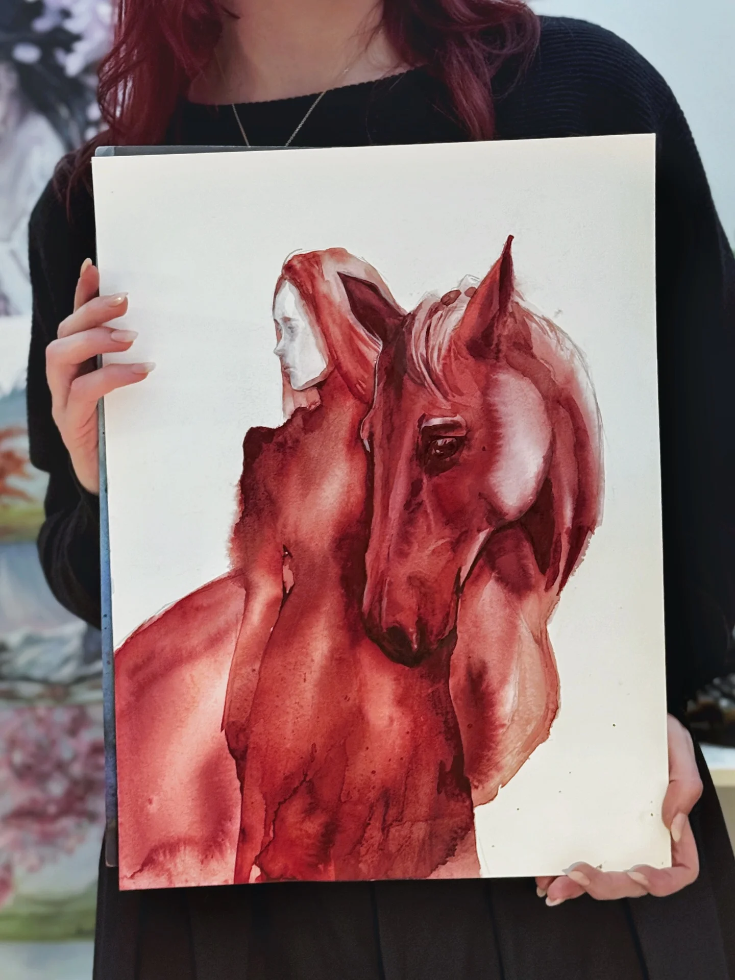 Fire Horse: Original and Prints available tomorrow! My painting for The Year of the Horse will be available as Limited Edition Print during the period of the Chinese New Year (17th February - 3rd March) Wishing you a fe...