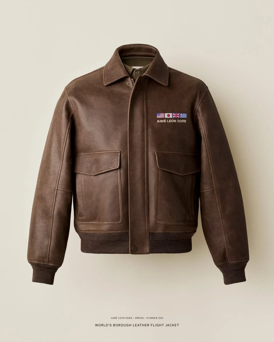 The World's Borough Leather Flight Jacket and Queens Crest Valet Chair. Available today 11am EST in-store and online. @aimeleondore