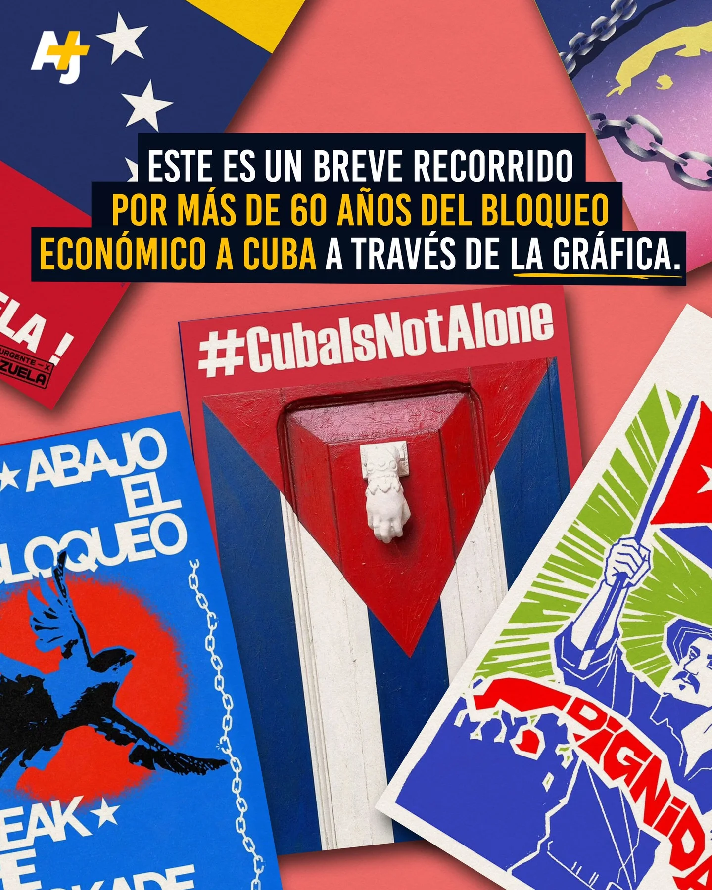 Este es un breve recorrido por más de 60 años del bloqueo económico a Cuba a través de la gráfica.⁣ ⁣ Ilustradores y artistas de todo el mundo han mostrado su solidaridad con el pueblo cubano a través del arte, que tras...