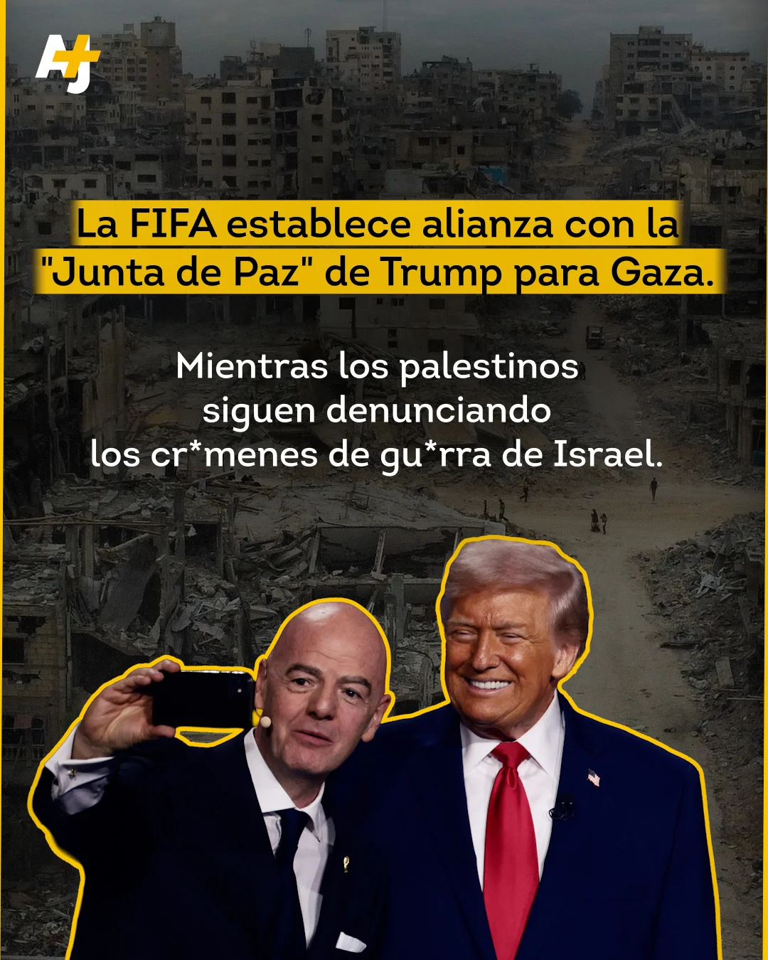 La FIFA se está asociando con la “Junta de Paz” del presidente de Estados Unidos, Donald Trump, para Gaza. Prometió 75 millones de dólares para proyectos, incluido un nuevo estadio de fútbol en Gaza, donde Israel ha as*...