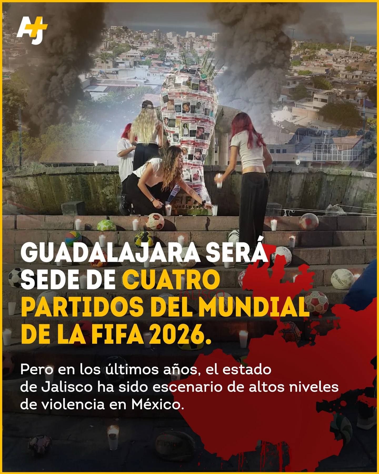 A cuatro meses del inicio de la Copa Mundial de la FIFA 2026, el estado de Jalisco, que alberga uno de los estadios sede en México, atraviesa una profunda crisis de seguridad. #Jalisco #México #Mundial2026 #WorldCup2026...