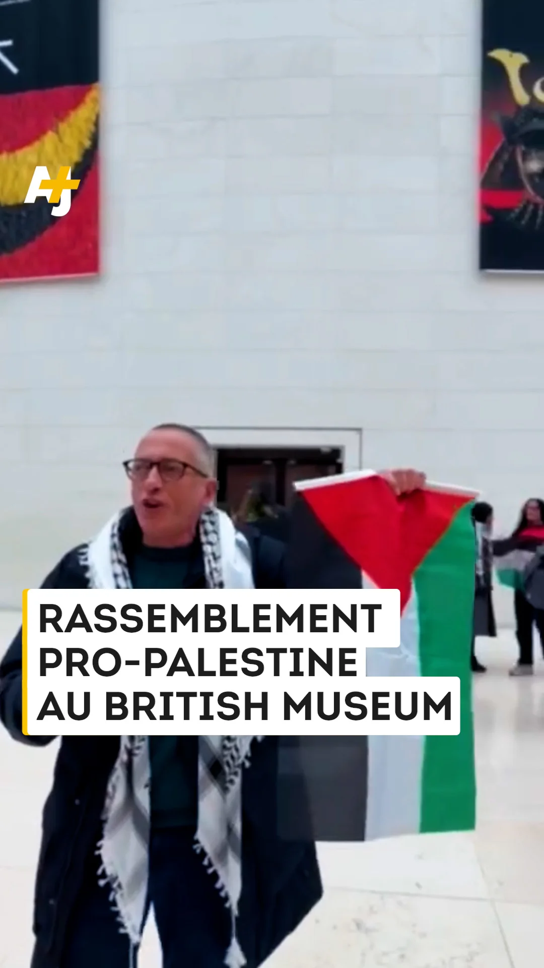 Des militant·es pro-Palestine ont manifesté au British Museum, qui a retiré le nom “Palestine” de certaines expositions. #ajplusfrançais_vidéo #BritishMuseum #Palestine #Militantspropalestinien #Gaza