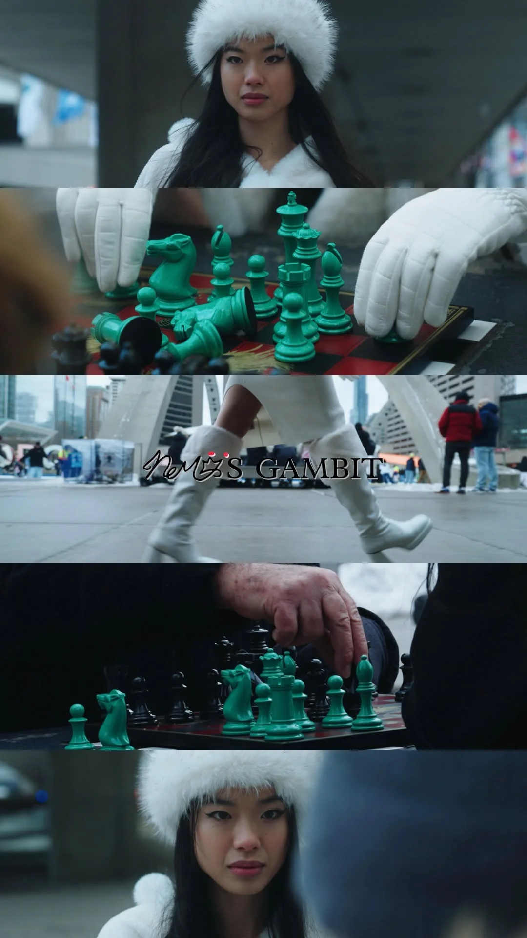 Nemo’s Gambit ♟️ Inspired by the iconic ending from The Queen’s Gambit, reimagined in Toronto. Thank you to @leotrajanophoto and @paolo.azucena for filming and putting this all together ❄️ #thequeensgambit #chess #nemo...