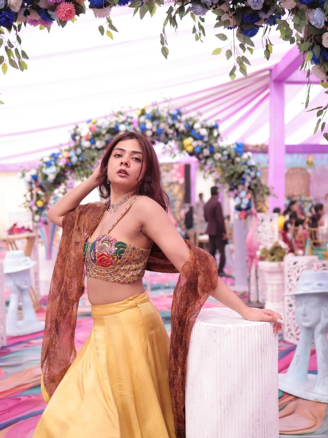 Lehengas over Sareee , there I said it ☺️ last two pictures are my favourite though. Outfit from @ridhigargdesigns ✨ #haldioutfit #haldilook #weddingoutfits