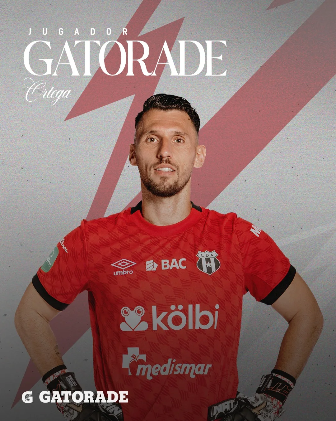 Washington Ortega es el jugador @gatoradecr ⚡️⚽️ del partido SAP ¡Felicidades Washi! ❤️