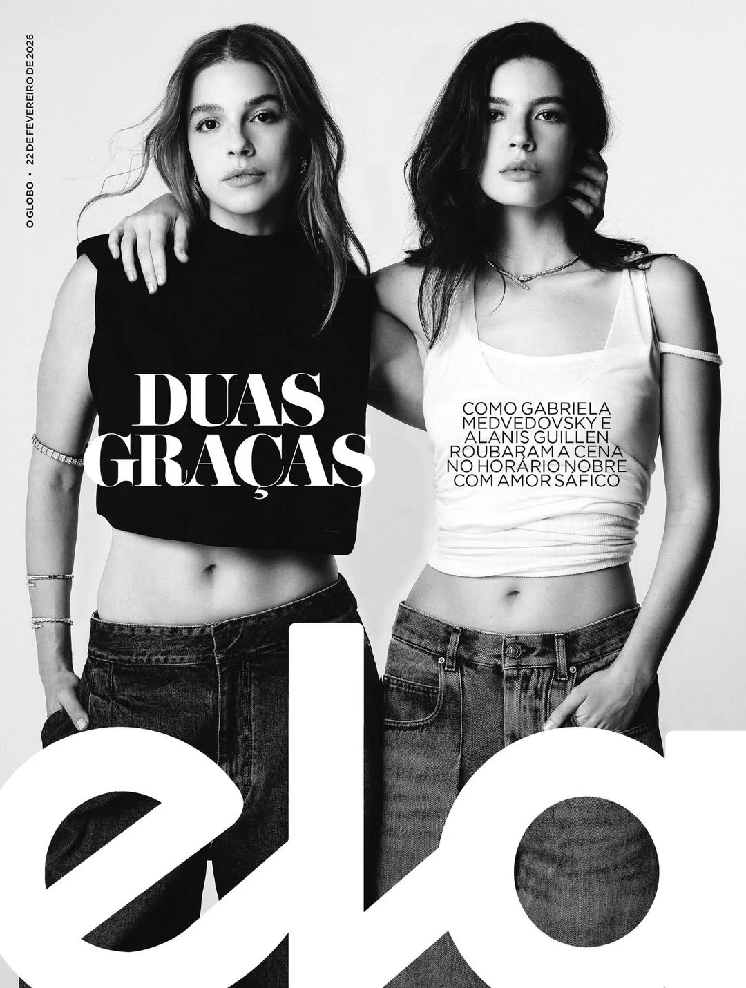 Bom dia! Nossa capa de hoje é com a dupla sensação da novela “Três Graças”, as atrizes @alanissguillen, que interpreta Lorena, e @gabimedvedovsky, a Juquinha. As cenas do casal “Loquinha”, como foram apelidadas na web, viralizaram nas redes e atravessaram fronteiras, ganhando fãs no mundo todo. “Esse é um romance bem-construído desde o primeiro encantamento entre elas. Há identificação”, diz Alanis à repórter @laisrissato. Na entrevista, elas comentam ainda sobre o spin-off das personagens que estreará em breve no Instagram da Globo e a luta contra a homofobia e o machismo. “O fato de serem duas mulheres é revolucionário e político em uma novela do horário nobre”, afirma Gabriela. Leia a matéria completa no nosso site.

Foto: @brunasussekind
Edição de moda: @lucasmagnof e @fehbatista
Beleza: @marimagiolli (Alanis) e @walterlobato_ (Gabriela)
Assistentes de beleza: @tomsouzarj (Alanis) e @alainepenteadista (Gabriela)
Assistentes de fotografia: @felipe.viveiros e @debeija
Produção de moda: @luexquisitah e @rourives
Assistentes de moda: @luexquisitah e @fabypernambuco
Set design: @marinapellegrini__
Assistentes de set design: @joao_soto_ e @morenaclaral
Produção executiva: @kgrativol e @giovanalidizia
Assistente de produção executiva: @leandrobessaa
Edição de arte: @dushka_tanaka e @mayu_estudio29
Tratamento de imagem: @nandacarnevali
Assessoria de imprensa: @estarcomunicacao e @stratosferacom