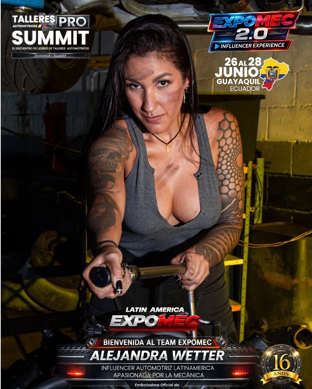 ✨ BIENVENIDA OFICIAL – TEAM ExpoMec 2.0 ✨ Nos llena de orgullo anunciar que Alejandra Wetter, influencer venezolana apasionada por la mecánica automotriz en Sudamérica, se une oficialmente al Team ExpoMec 2.0 ⚙️ Alejand...