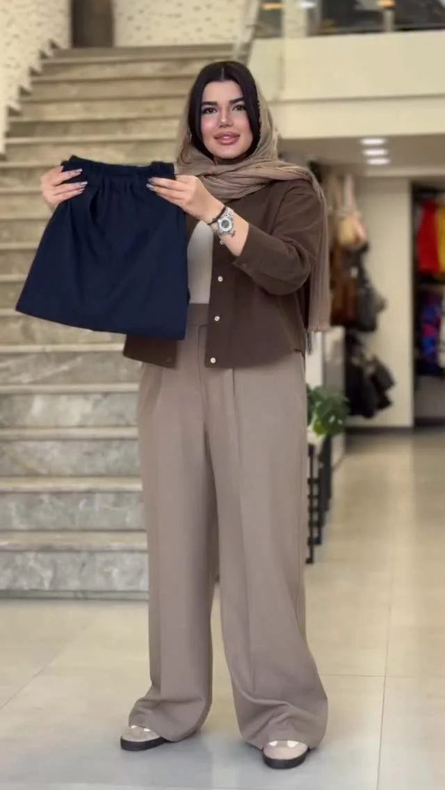 این شلوار پایه ثابت همه استایل هات میشه☺️ برای دریافت اطلاعات شلوار عدد «۲۲» رو کاامنت بزارید #شلوار #شلواردخترانه #شلوارزنانه #شلوارشیک