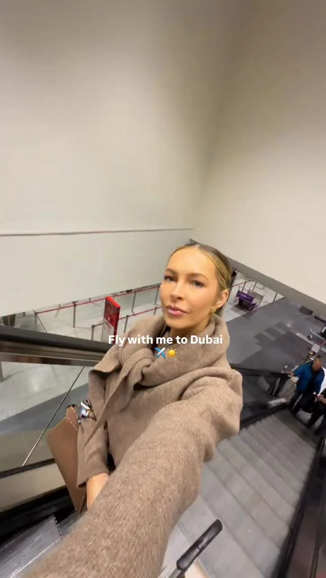 Fly with me to Dubai ✈️ let me know if you want my inflight skincare routine! . #travelvlog #comewithme