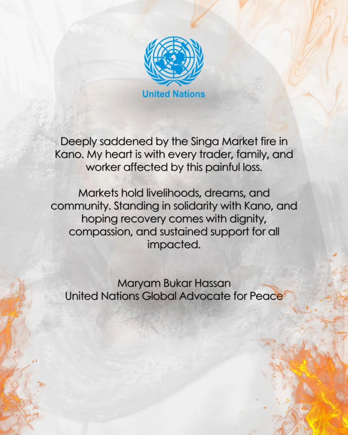 I am deeply saddened by the devastating fire outbreak at Singa Market in Kano, which has disrupted livelihoods, destroyed businesses, and affected countless families. My thoughts are with every trader, worker, and commu...