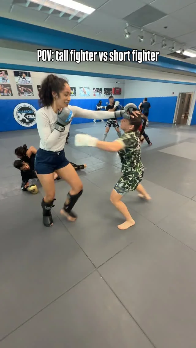 Life is hard when u're the short one wait until u see how @_jadagirl is teeping me in another universe also @fusionxcelperformance