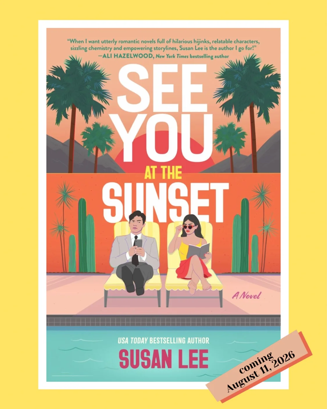 HAPPY LUNAR NEW YEAR!!!! Since it’s a great day to announce something new… I’m so so thrilled to share with you my next adult romance, SEE YOU AT THE SUNSET, coming August 11, 2026. Jia Chung is living the dream…until s...