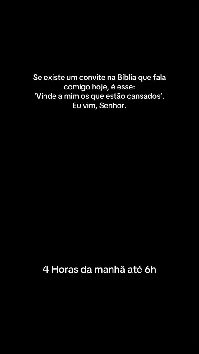 Eu estava cansada, sobrecarregada e sem forças… minhas conversas com Deus não estava tão frequente, e hoje eu vejo que somente ele pode me dá força pra sempre me manter de pé. Ele tá vendo minha luta, dia após dia alime...