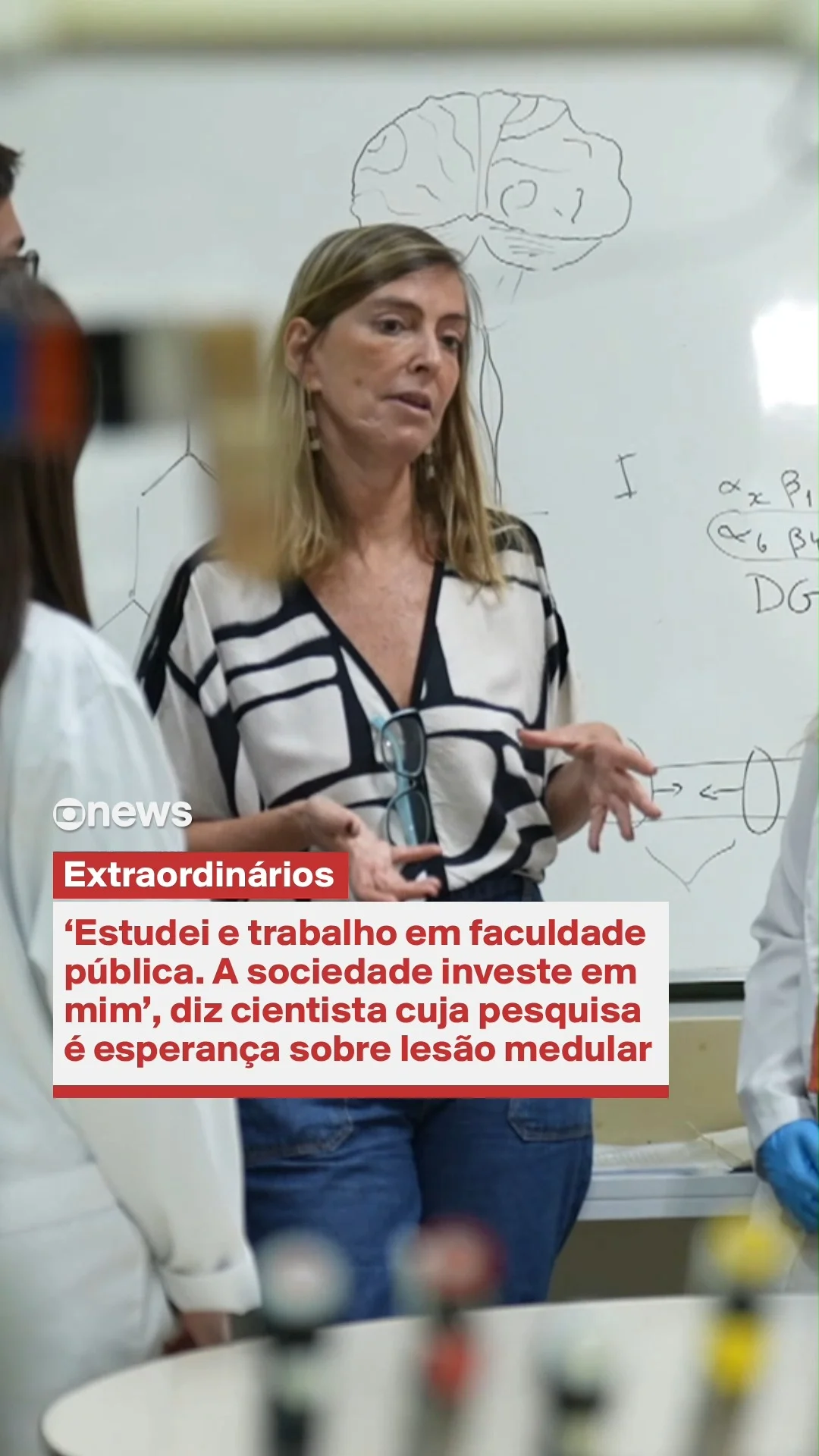 CIÊNCIA À BRASILEIRA – No #J10, @alinemidlej trouxe para o quadro #Extraordinários a trajetória extraordinária da bióloga Tatiana Sampaio, que há 25 anos descobriu que uma proteína da placenta pode regenerar a medula es...