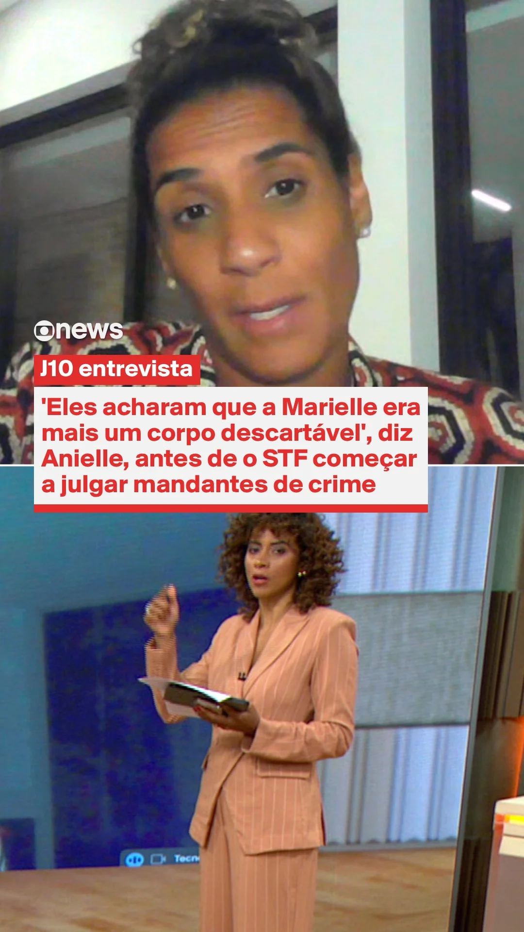 J10 ENTREVISTA - "Eles acharam que a Marielle era mais um corpo descartável. É a desumanização que existe para os nossos corpos. E você não consegue viver tranquilo depois disso, em momento nenhum. Mas é claro que, ao m...