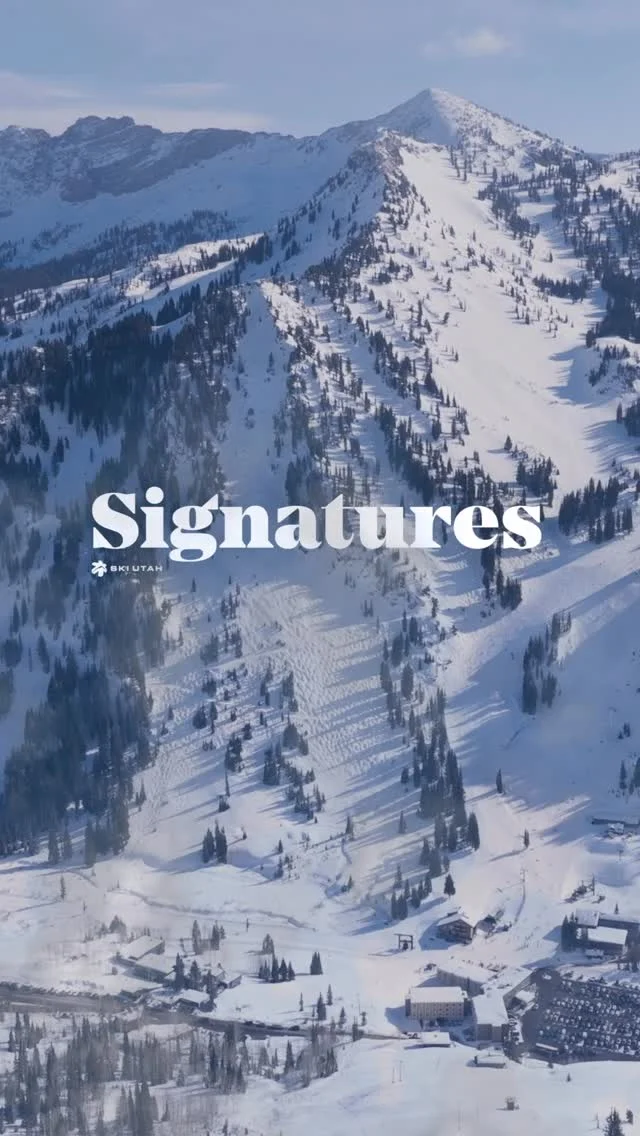 Explore Utah’s signature ski runs. ️ Alf’s High Rustler at @altaskiarea drops steep, sustained, and straight to the base area. A powder canvas on storm days, a rite of passage every day. Give it a rip with local athlete...