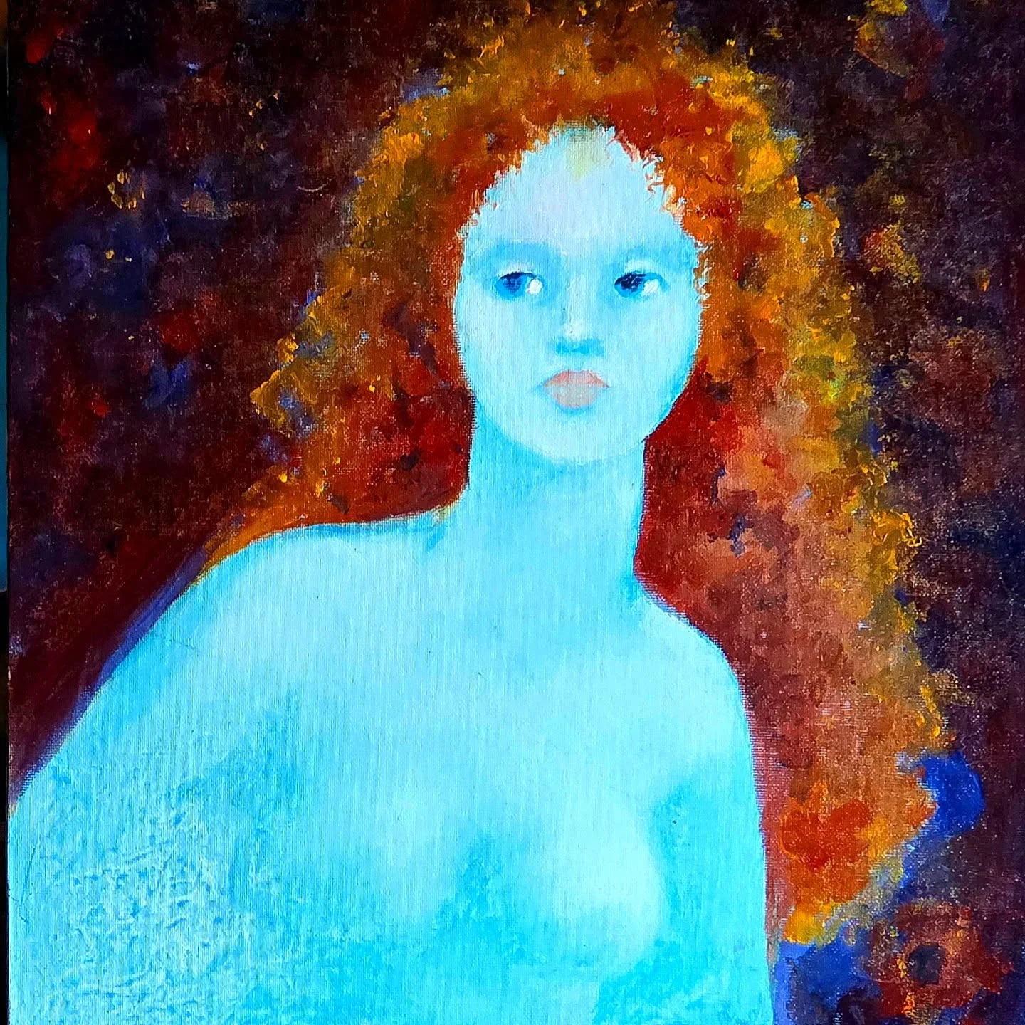 Young witch..la Strega..oil on panel 41cmx33cm