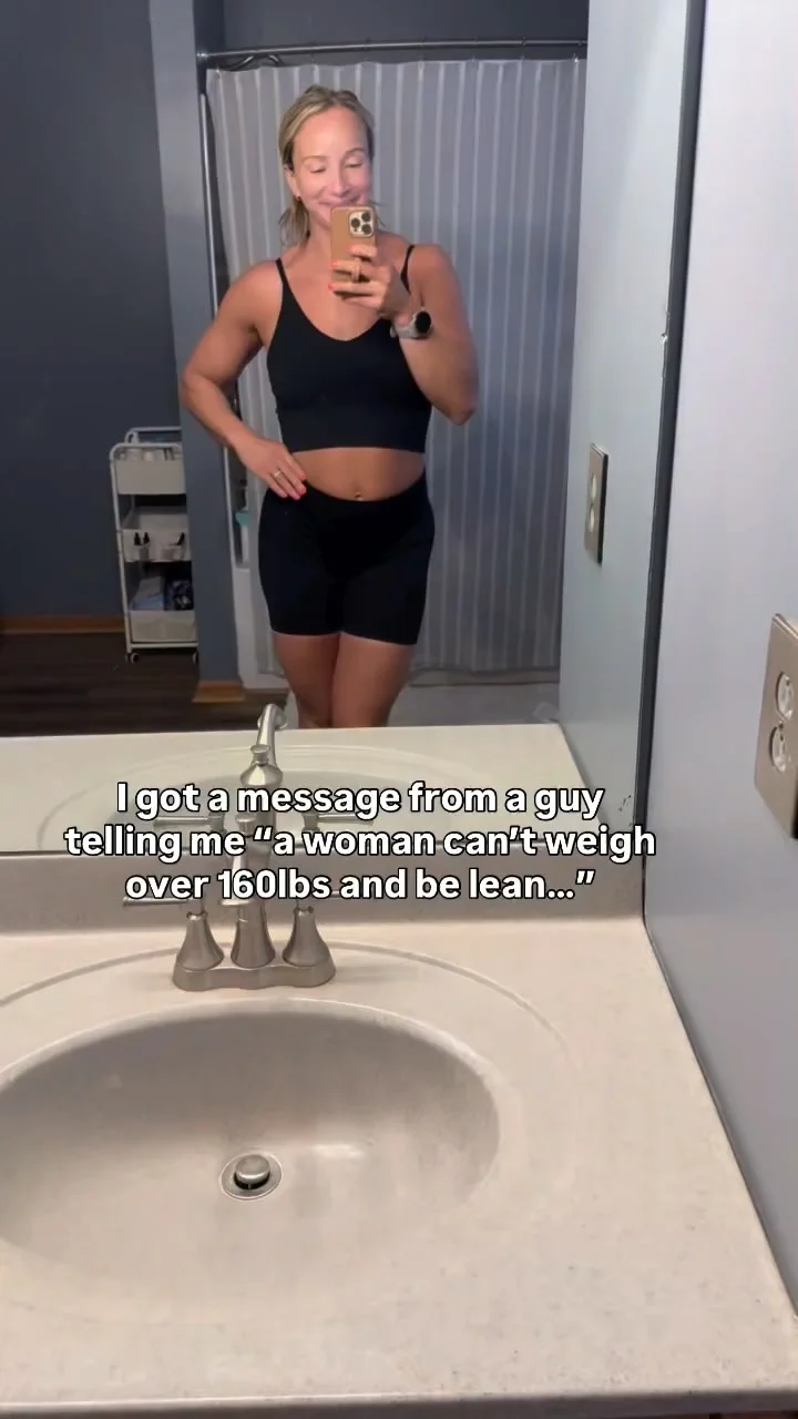 This isn’t to highlight the negative comment… it’s to highlight that society’s perception of what a “woman should weigh” is OFF. And to remind you that not everything you see on the internet is real. I have a lot of mus...