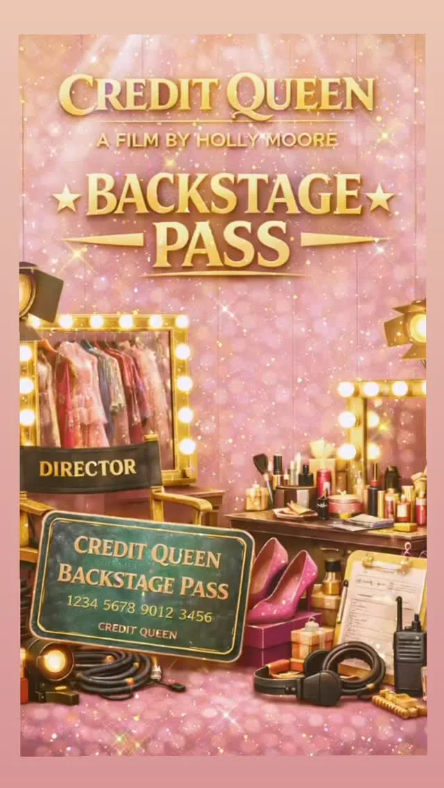 Backstage Pass ️✨ Your Backstage Pass into the making of Credit Queen—a glimpse at production and the magic that was created with our brilliant cast + crew. ✨ CREDIT QUEEN Writer/Director: @holly.dolly_nyc Cast: @amanda...
