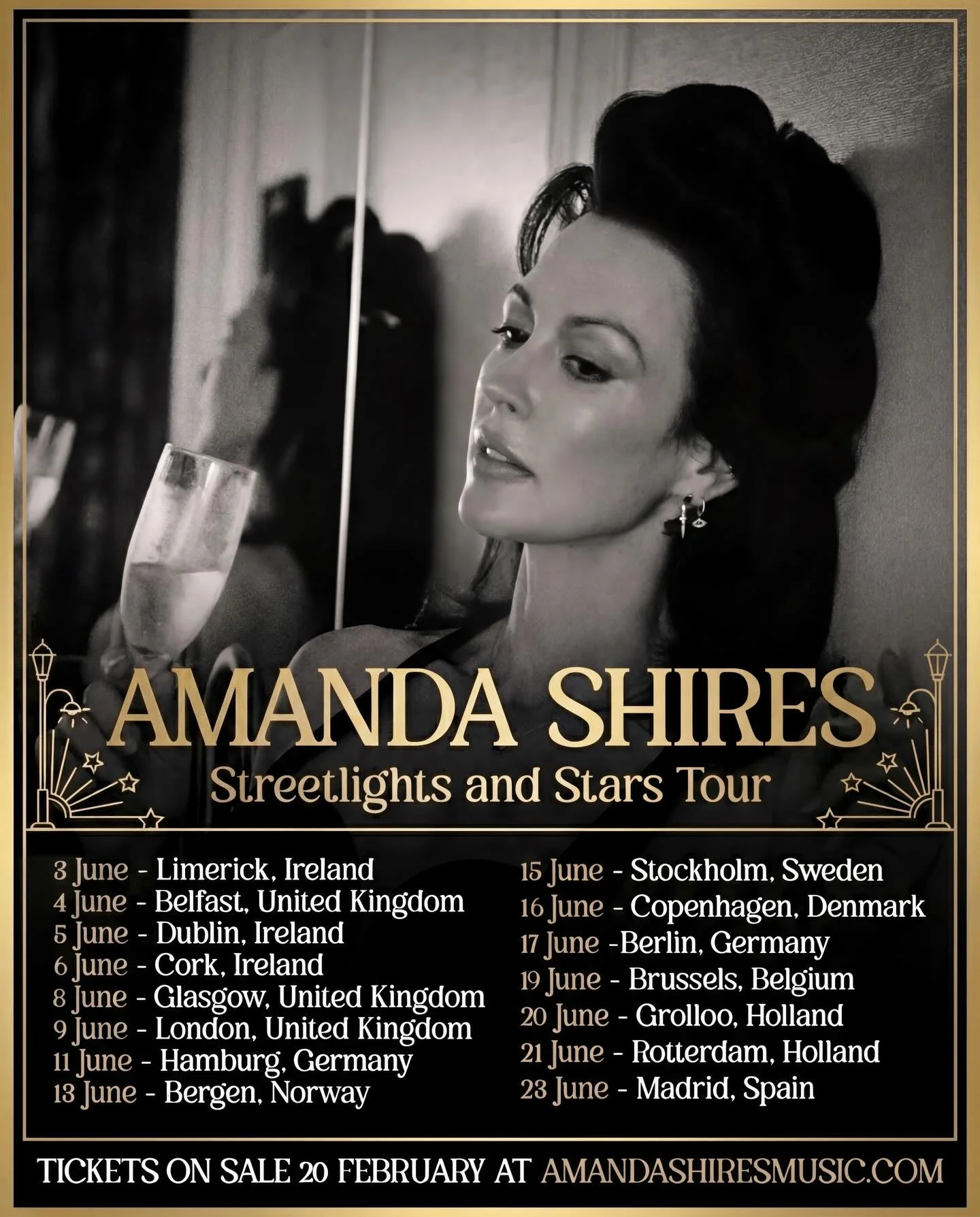 The Streetlights and Stars Tour will officially kick off this June ✨ I can’t wait to be back in Europe and play new songs from Nobody’s Girl for you all (and the fan favorites, of course) Tickets are on sale Friday, Feb...