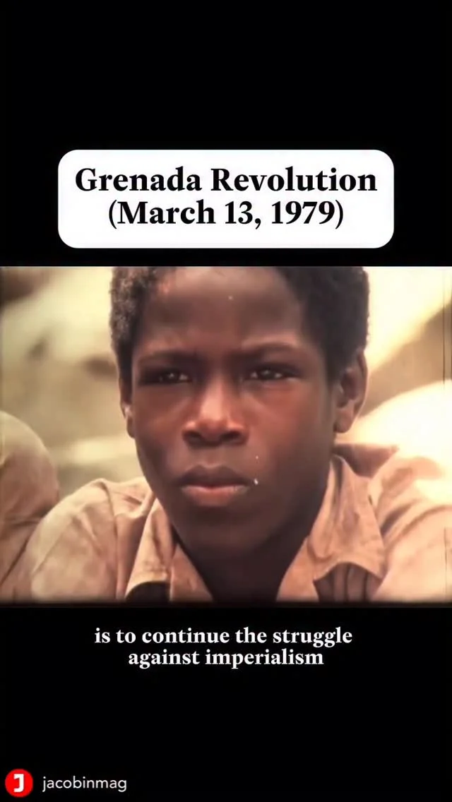 🇬🇩✊🏽 I marvel at folks who attempt to deny my Blackness based on the presence of my Grenadian heritage via my Mother's bloodlines. In doing so they deny revolution and resistance as inherent in our melanated DNA just as innovation and creativity is. May the Spice Isle remember its roots and regain its footing as a forever fighter of imperialism from Jab to Henri Christophe to Malcolm X to the New Jewel Movement and beyond 🇬🇩✊🏽

VIA @jacobinmag On March 13, 1979, the most remarkable social revolution in the modern history of the Anglophone [English speaking] Caribbean began. 

We remember not only the crisis and imperialist invasion, [by the United States] that brought the Grenadian Revolution to an end, but its tremendous accomplishments.

Read “How a Revolution on the Tiny Island of Grenada Shook the World” in LIB 

https://jacobin.com/2021/03/grenada-revolution-njm-prg

(🎥 Footage from Estela Bravo’s documentary “Maurice Bishop)