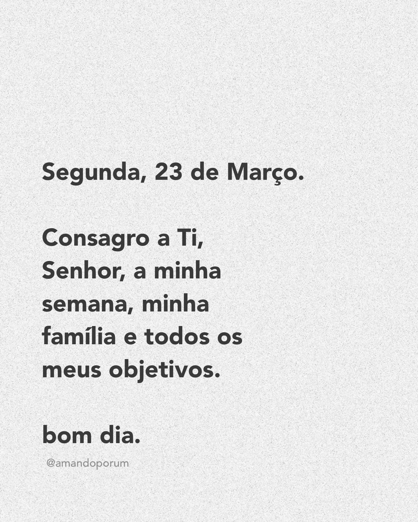 Segunda, 23 de Março.