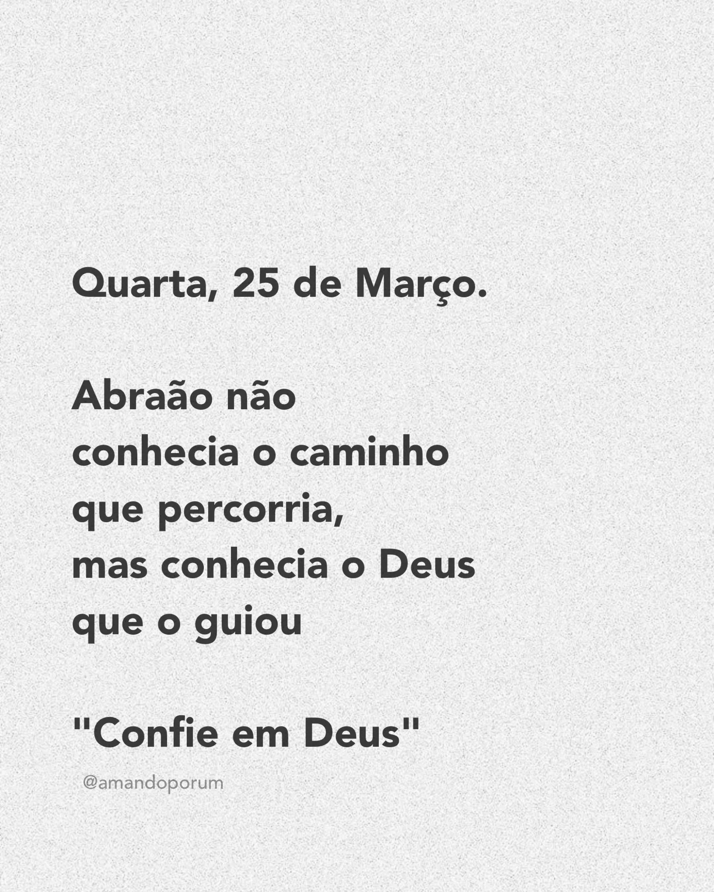 Quarta, 25 de Março.