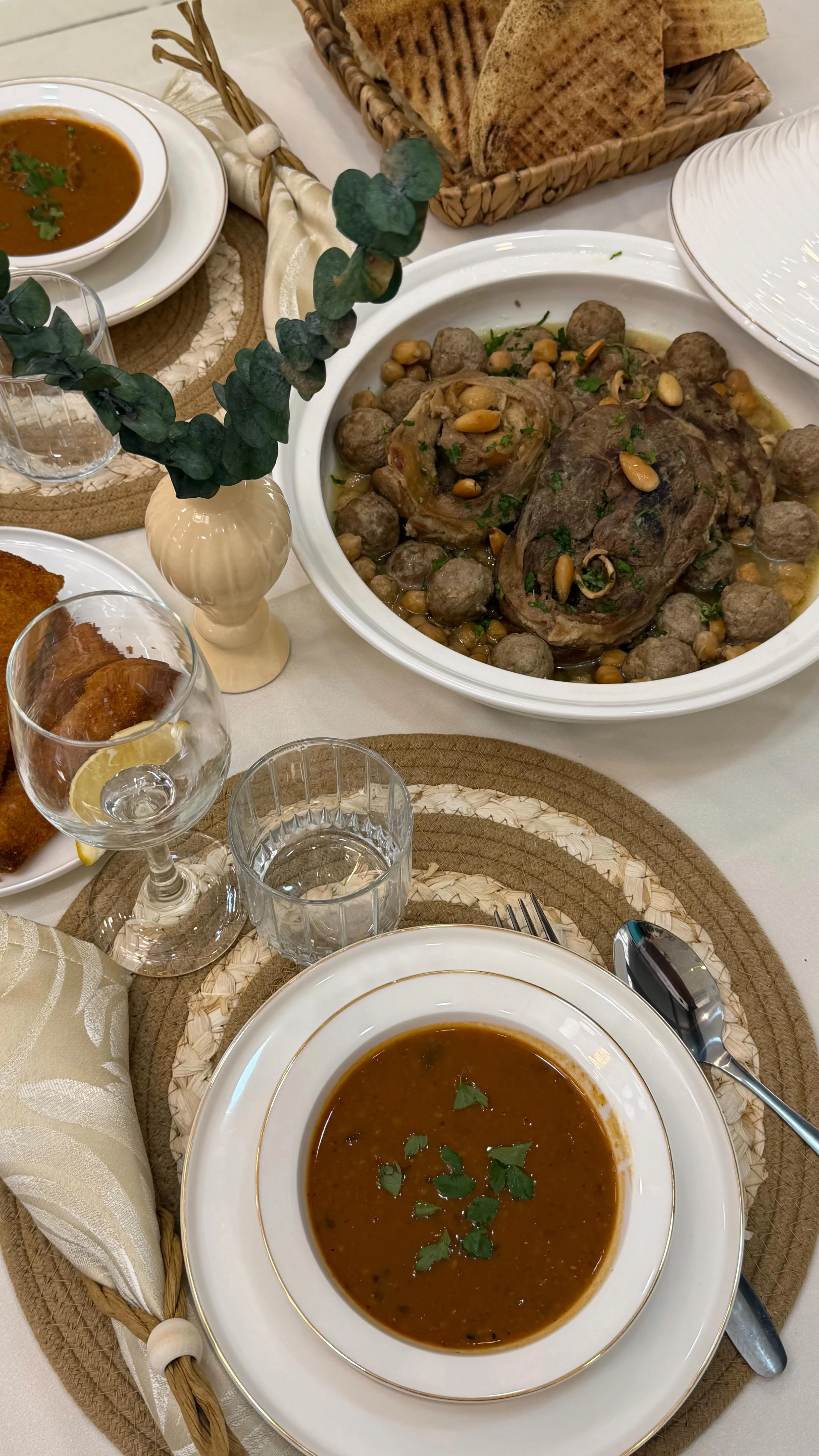 طاولة أول يوم رمضان #رمضان #وصفات #وصفات_رمضانية