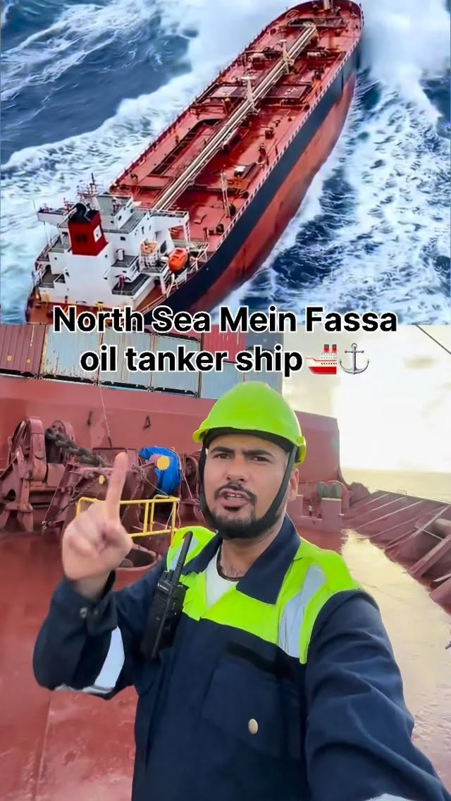 North Sea mein Oil tanker fas gya⚓️ #trend #explore #merchantnavy #explorepage #uttarpradesh