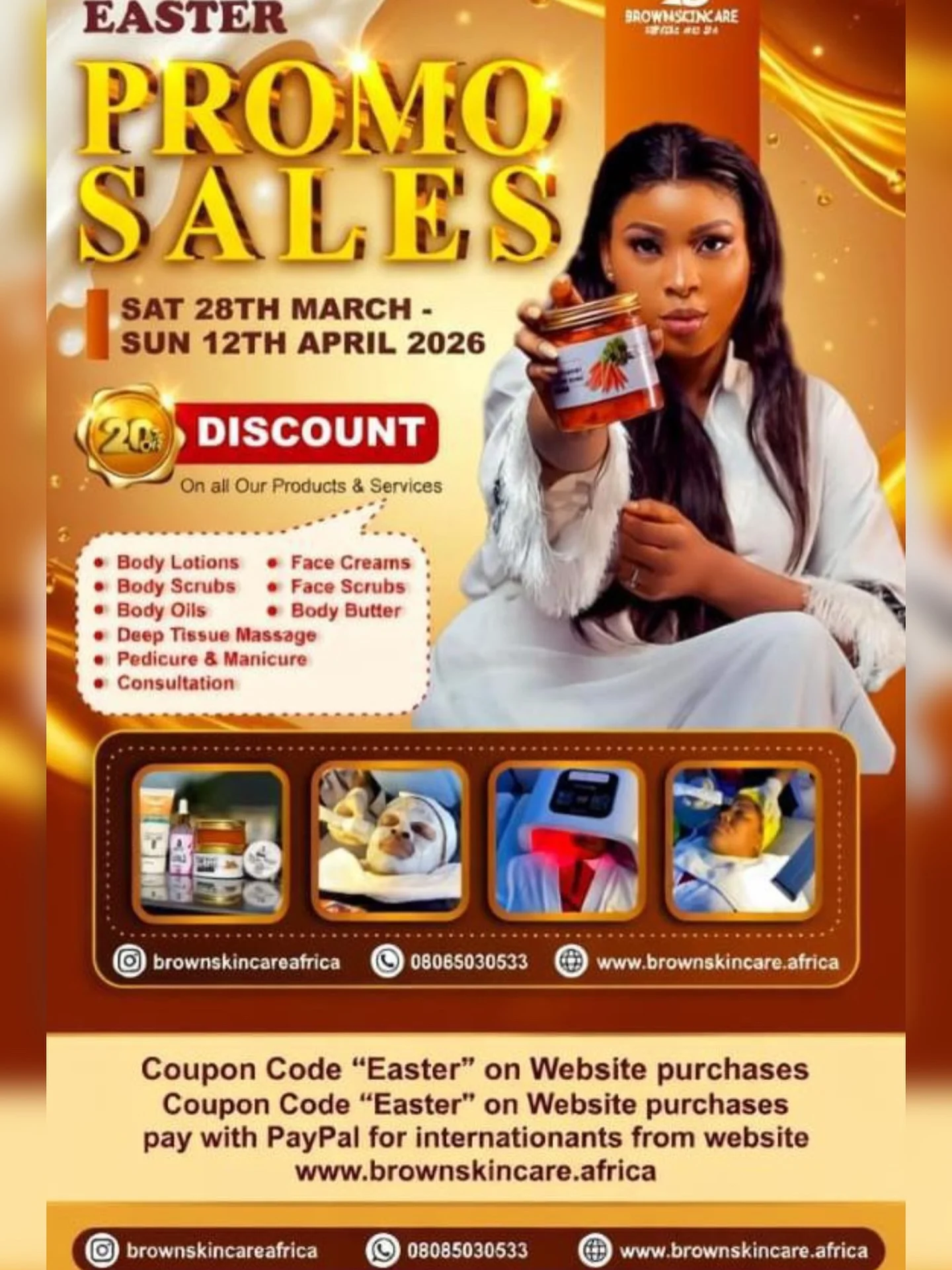 Umuchukwu our preferred Skincare brand is on Promo @brownskincareafrica Oya let’s go and restock our skin care products oooh , Have you been looking for a good skincare product to use ? This is the time to join the glow...