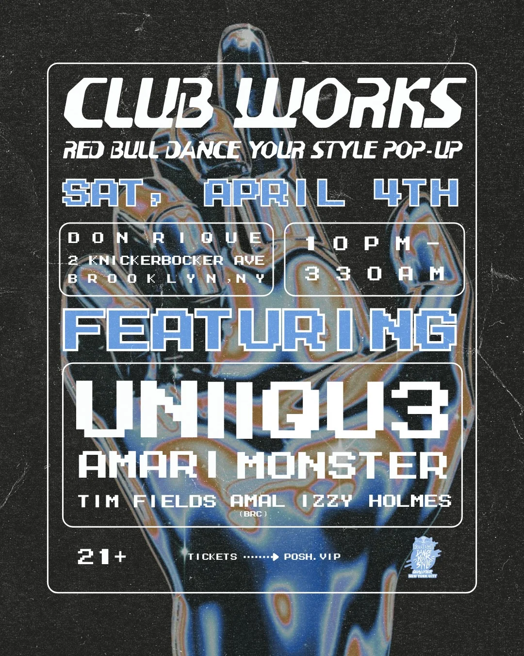 NYC! CALLING ALL THE DANCERS ‼️ @clubworksnyc returns Saturday, April 4th for a special night ⚡️ Club Works is partnering with @redbulldance to bring you a Dance Your Style Pop-up @donriquenyc for a night of music, danc...
