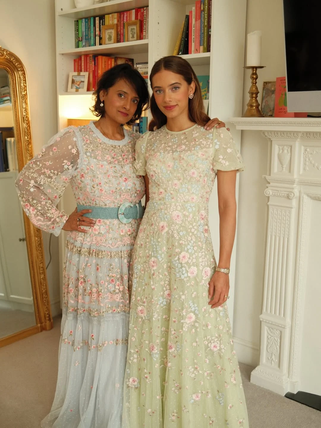 one last baftas post as I couldn’t leave these in my camera roll! both of our dresses are @needleandthreadlondon The perfect earrings & bracelet @boodles Hair by @bossa_salon Makeup by me!!