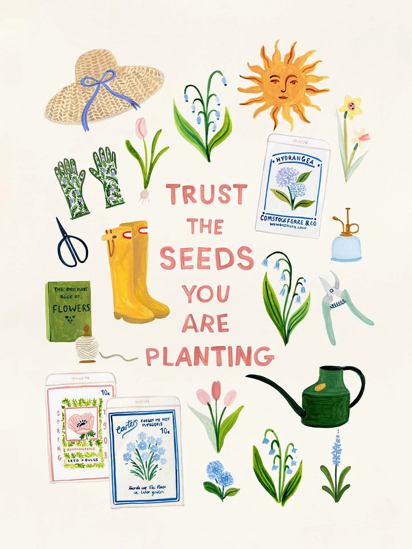 Happy National Plant a Flower Day!! To celebrate I created this new piece that’s now available in my sh0p! ✨