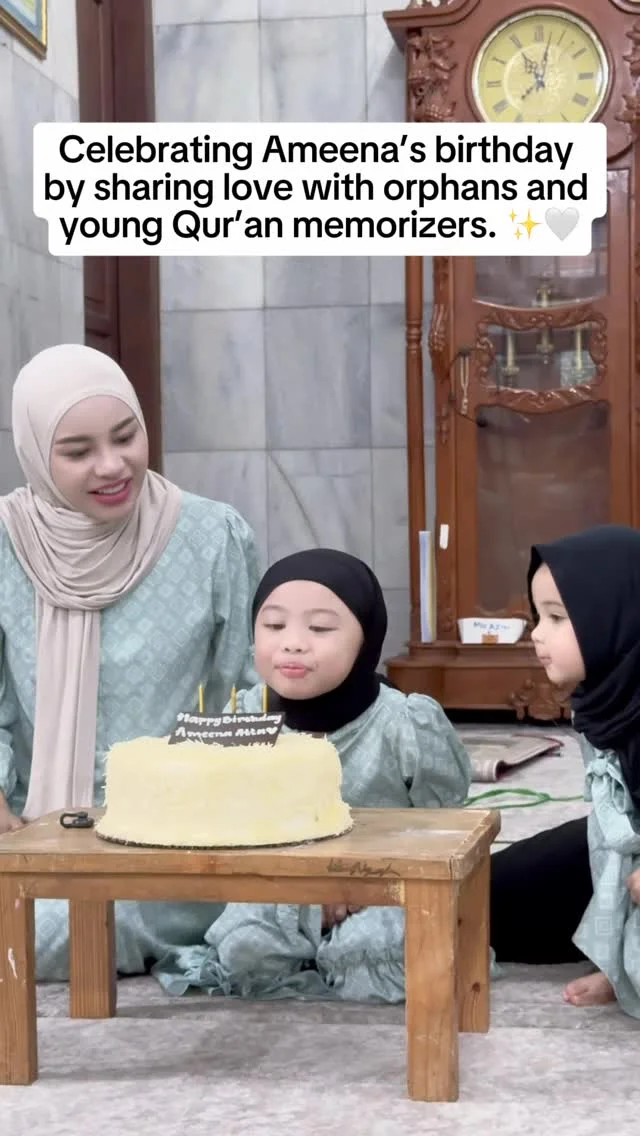 Perayaan Ulang Tahun Ameena bersama Anak yatim/piatu dan Anak2 penghafal Al quran 🙏🏻 ❤️