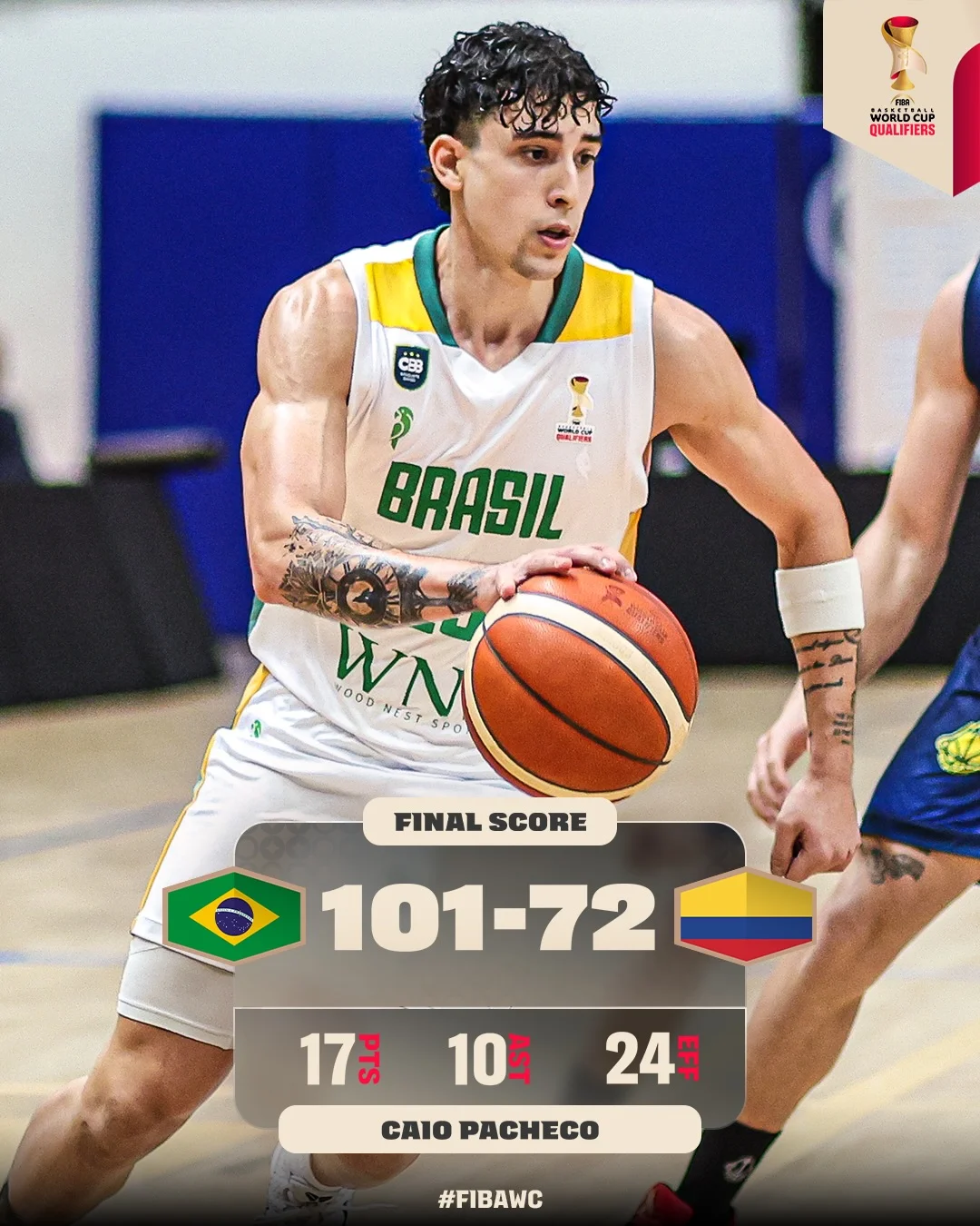 Brazil closes Window 2 with a W ✅ #FIBAWC x #StepItUp