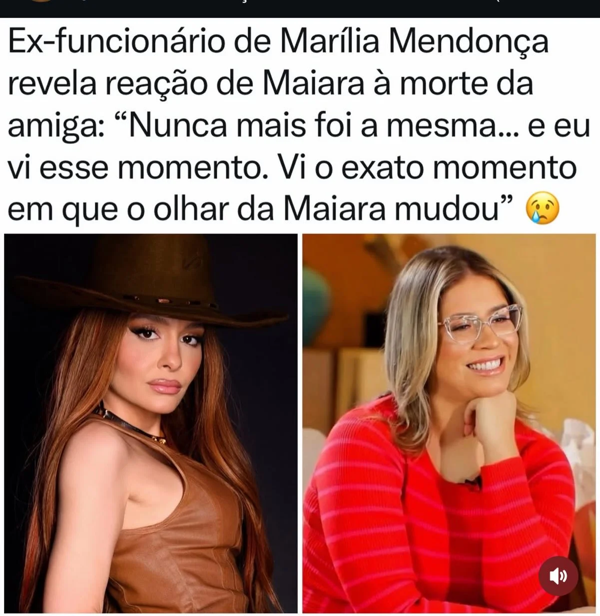 Gustavo Marques, que trabalhava na equipe de marketing de Marília Mendonça (1995-2021), contou sobre o encontro que teve com as cantoras Maiara e Maraisa logo após o anúncio da morte da Rainha da Sofrência. "A Maiara nu...