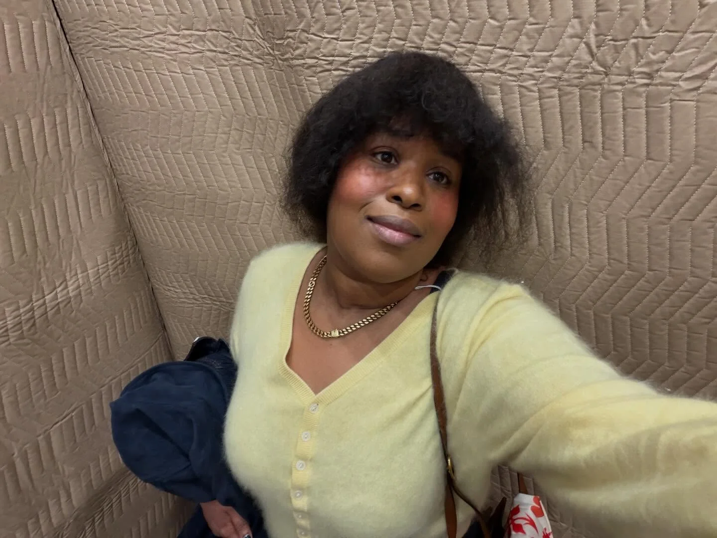 The face of a woman experiencing acute beginning of the millennium technostalgia. You just had to be there.