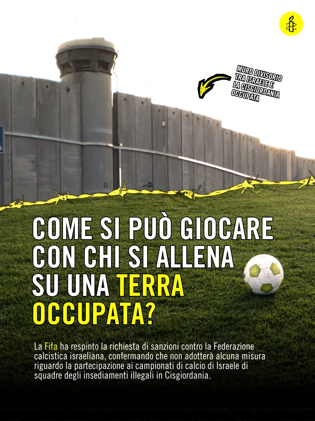 La @fifa ha respinto la richiesta di sanzioni contro la Federazione calcistica israeliana, confermando che non adotterà alcuna misura in merito alla partecipazione ai campionati di calcio di Israele di squadre degli ins...