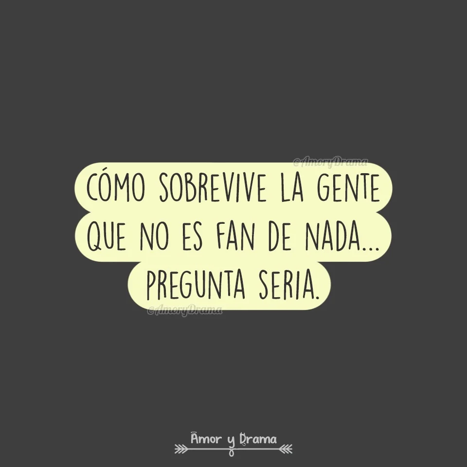 No tienen una serie que los obsesione, un artista que los emocione o algo que les haga perder la cabeza un rato. Porque a veces ser fan de algo es lo único que hace esta vida un poco más divertida. ¿Tú de qué eres fan f...