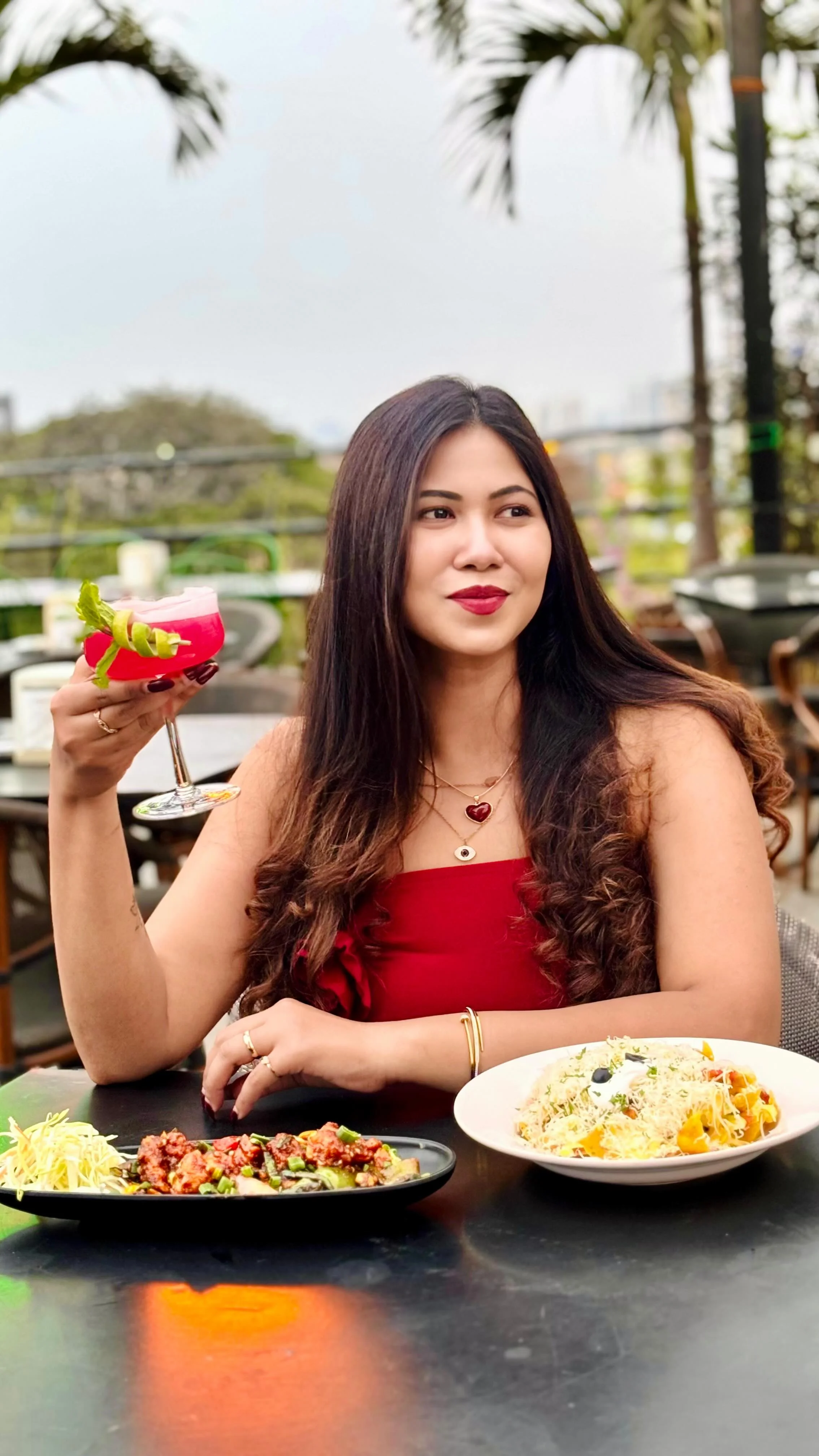 Sipping style, serving flavours ✨ Where great food, stunning vibes, and perfect moments come together. ️ #newreel❤️ #backstage #reelitfeelit❤️❤️ #reddress❤️ #followme✌