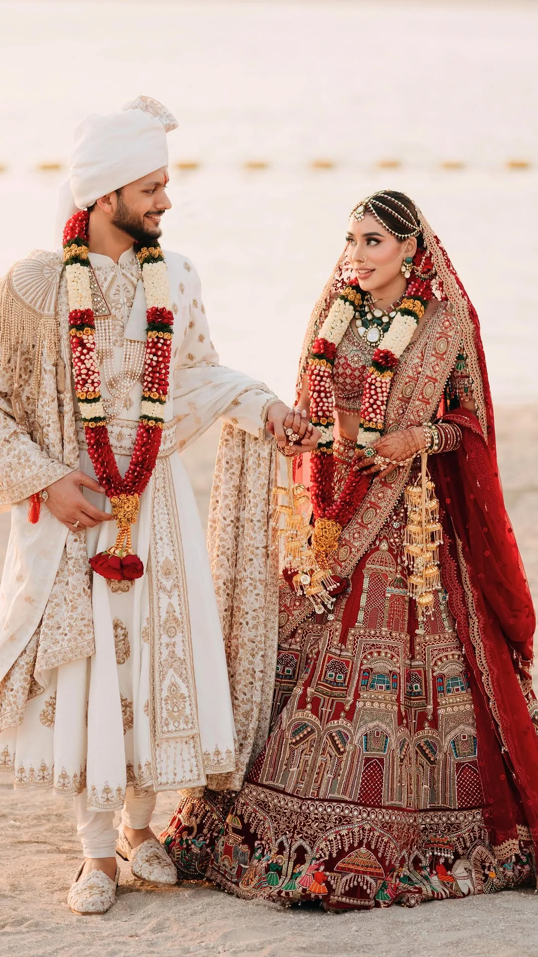 Dream Wedding look Aditi & Hritanshu ✨♥️ #amritkaurbride&groom #amritkaurstyling #amritkaurmakeup Hair @ritikahairstylist Makeup | styling | Video @amritkaur_artistry Drape @styling_nish