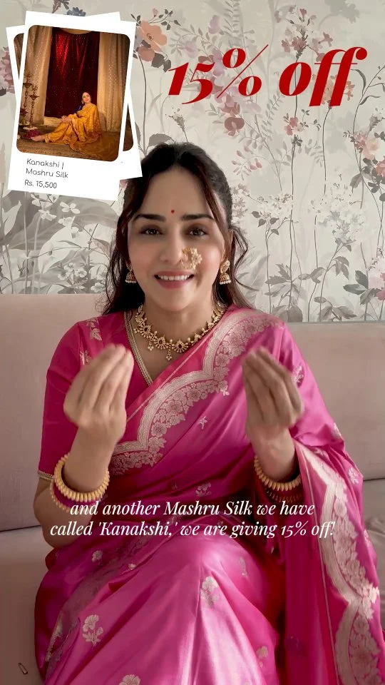 #grwm for गुढीपाडवा! ✨💕

‼️Festive Discount Alert! ‼️

✨15% off on Kumudi Mashru Silk Saree & Kanakshi Mashru Silk Saree from the collection of Lavanya Saree's! 

✨25% of on Tarasha Blouses! 

Sale is live on the Website. Grab it now! 🛍️
🌐: Kumudi | Mashru Silk – Amulya by Amruta https://share.google/4UGeDYrCidxdPzale

🌐Tarasha Fuschia Pink – Amulya by Amruta https://share.google/HaQumHIIMC9Ma0Vz7

#amulya #amulyabyamruta #discounts #gudipadwa
