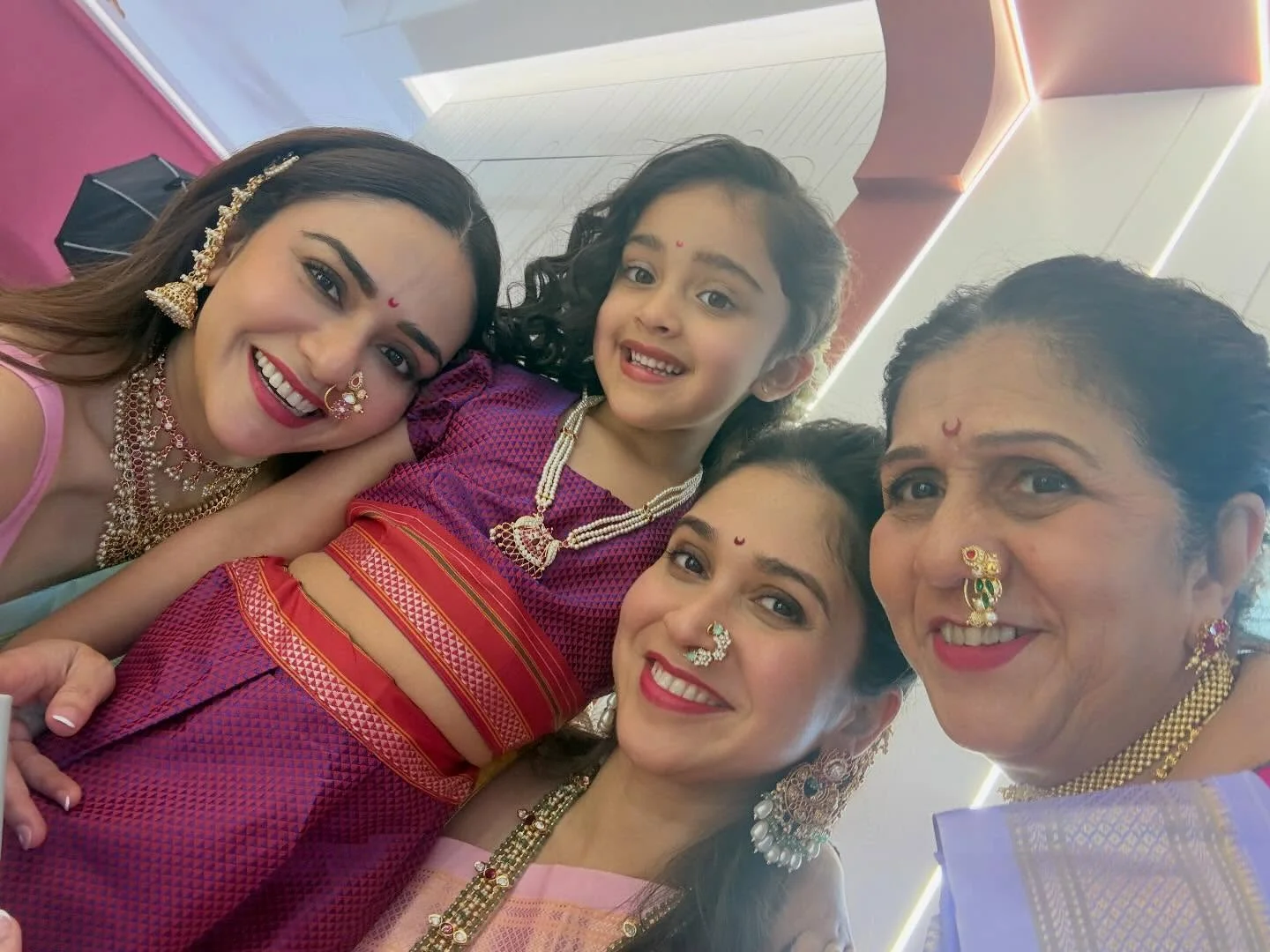 I know should have waited for the final pictures but couldn’t resist …. #guilty 
Mau …. Mumma …. Nurvi …. Aaji