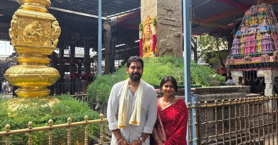 Srikalahasti Temple Sudden plan, an auspicious day we didn't even know about. When he calls we will be there ❤️ @amruthaabishek